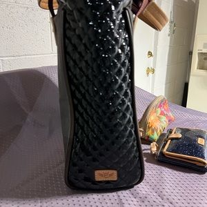 Black quilted Consuela tote bag